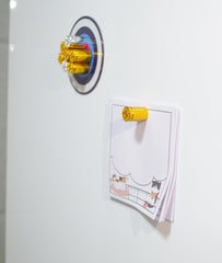 Neodymium magnets provide strong hold for notes and photos
