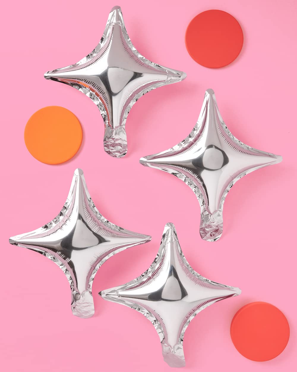 silver sparkle foil balloon close up