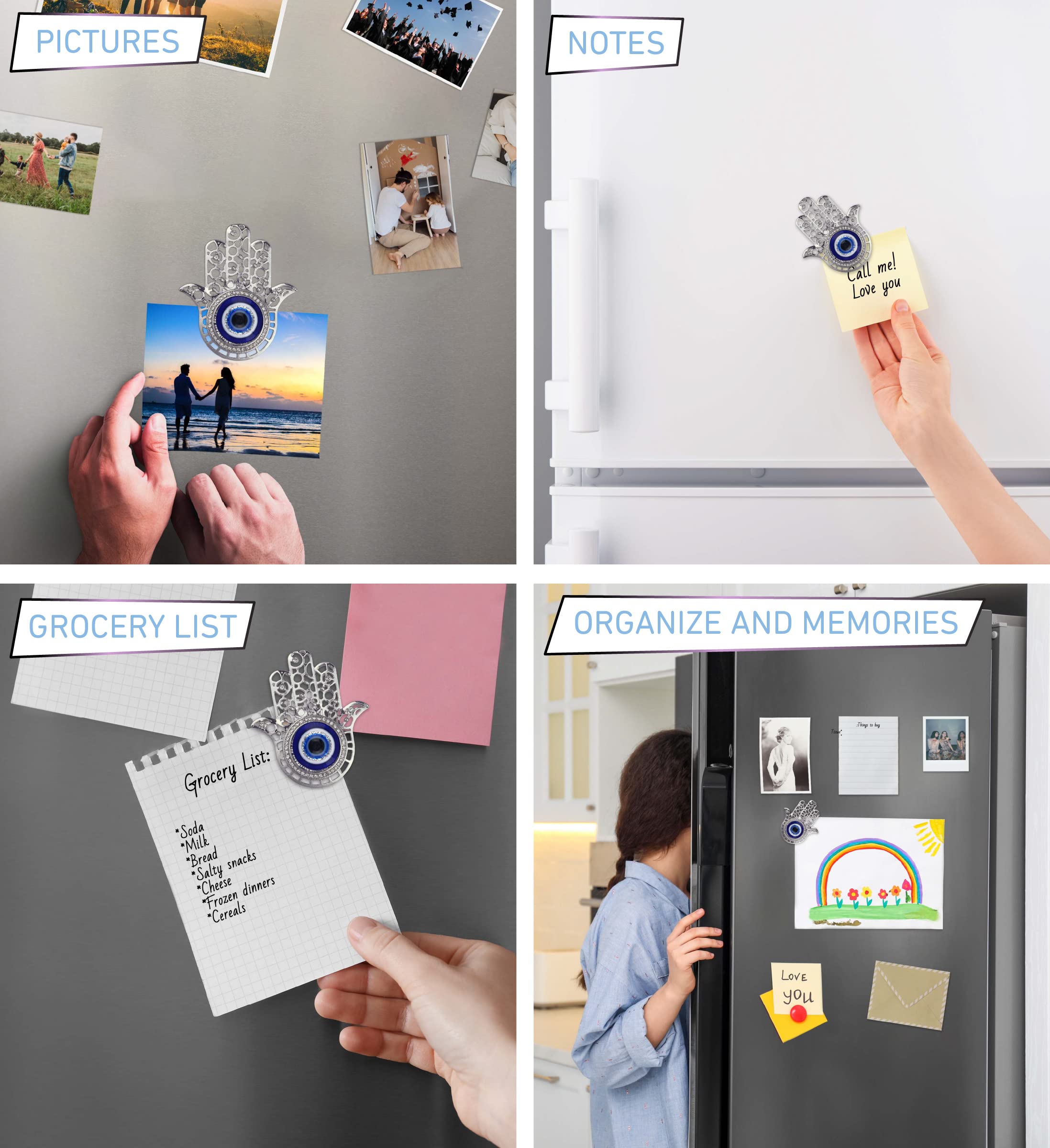 Size 2L x 1.75W x 0.375H inches magnet on fridge surface