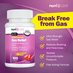 Ultra strength gas relief simethicone 180 mg box