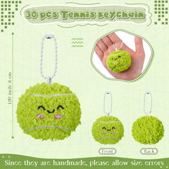 Plush tennis ball keychain 1.97 inch diameter Simgoing