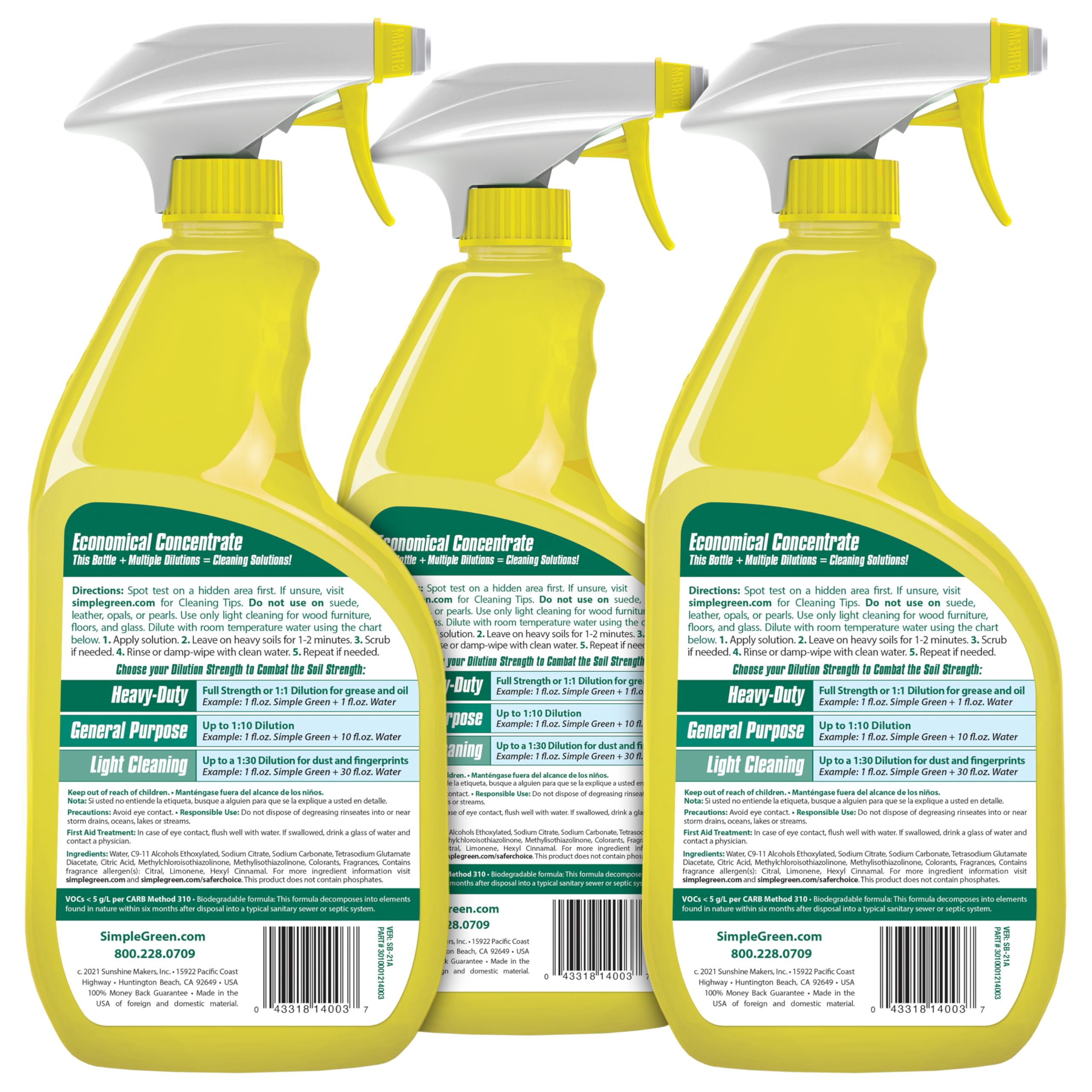 Lemon scented all-purpose cleaner label 32 oz bottle
