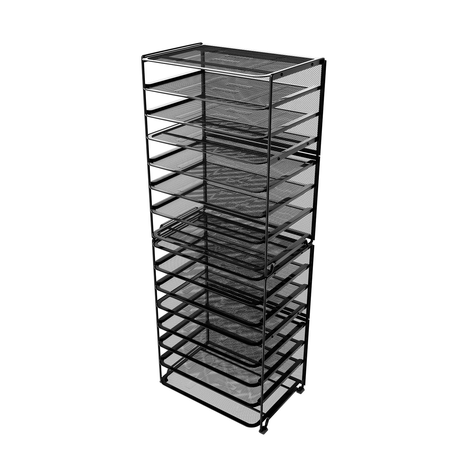 Two pack 8 tier letter tray desk organizer