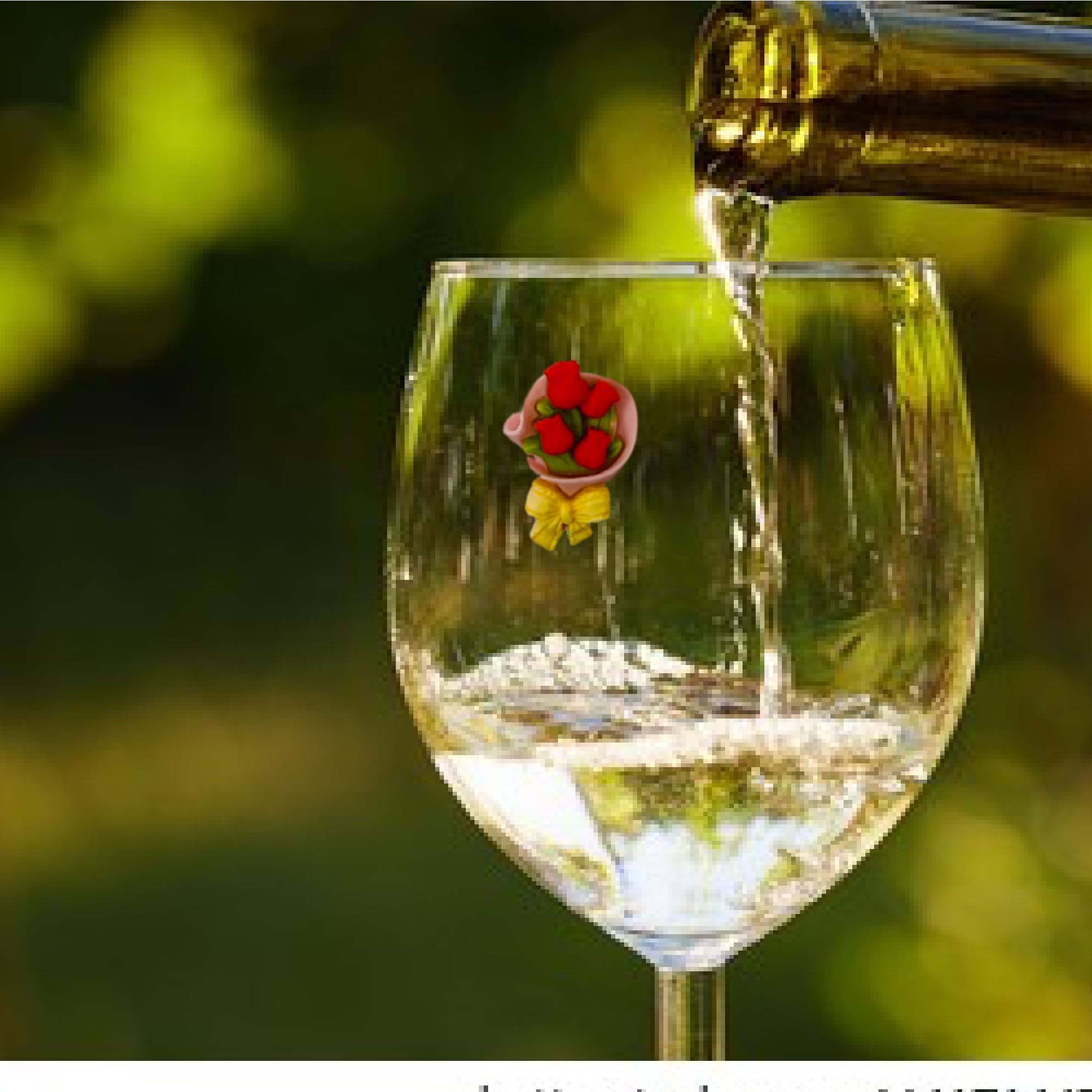 Flower bouquet design wine glass markers Simply Charmed