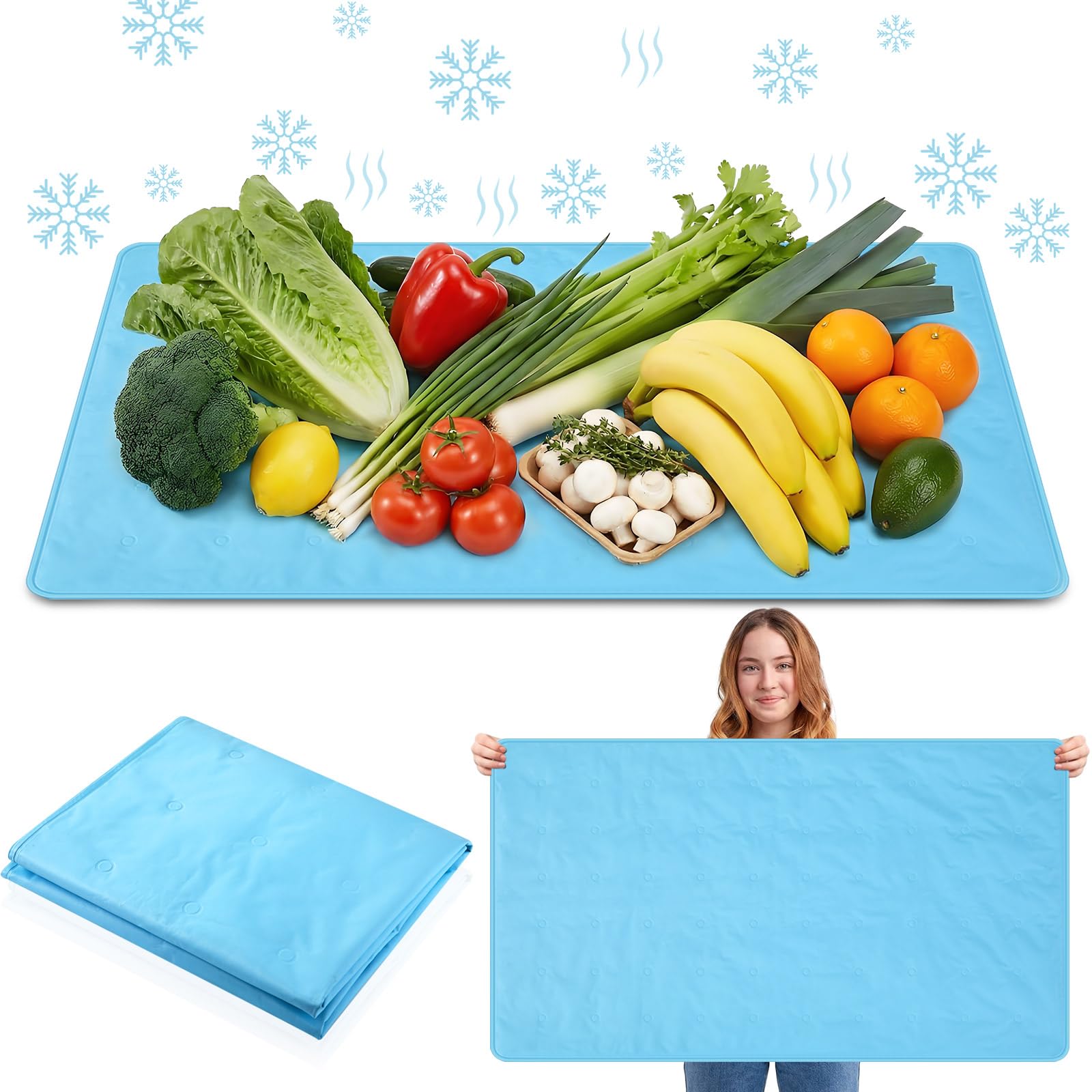Singhoow 48 x 28 inch ice mat for keeping food trays