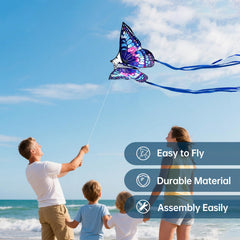 Kite kit contents including durable handle and bag