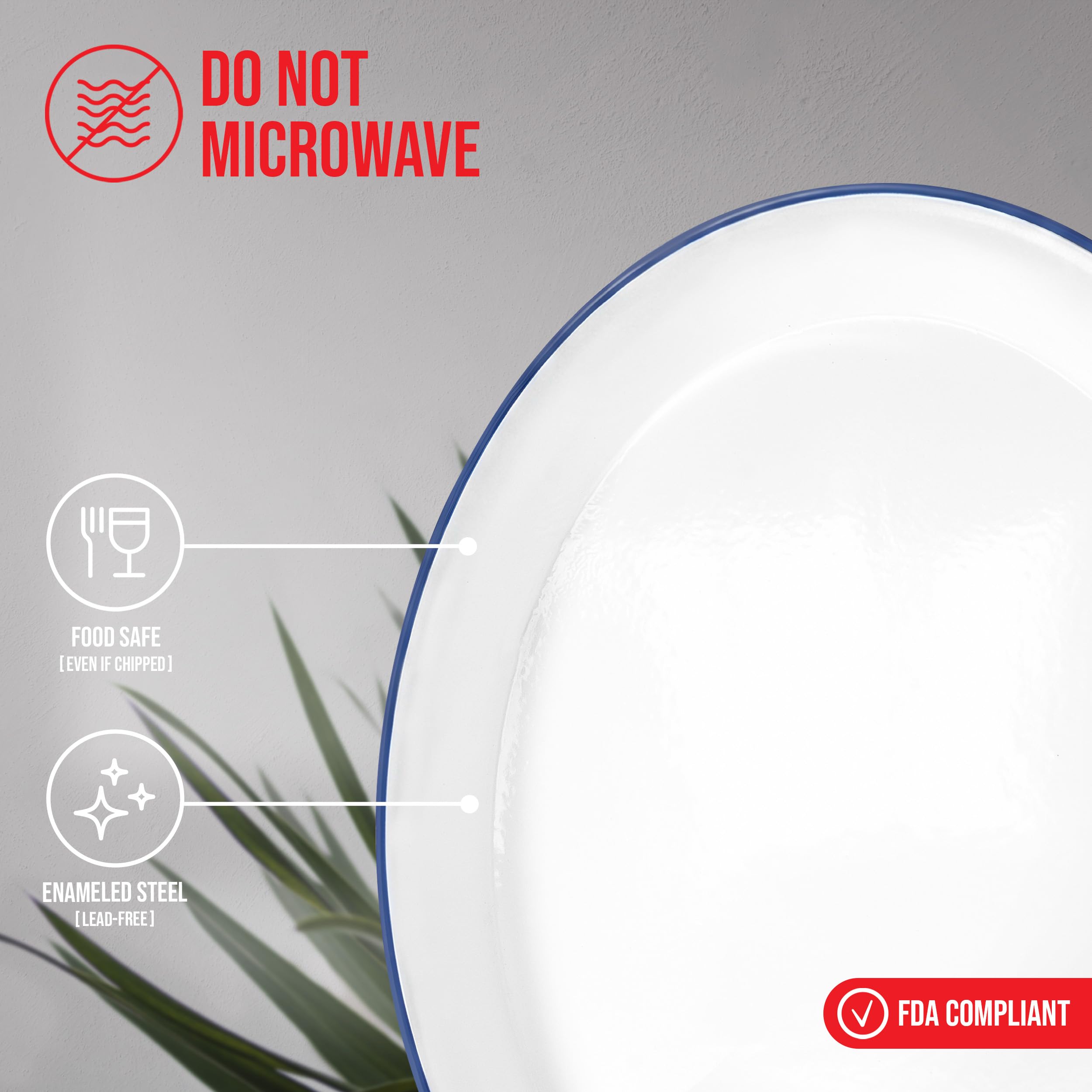 Lightweight shatterproof enamelware for camping and outdoor use