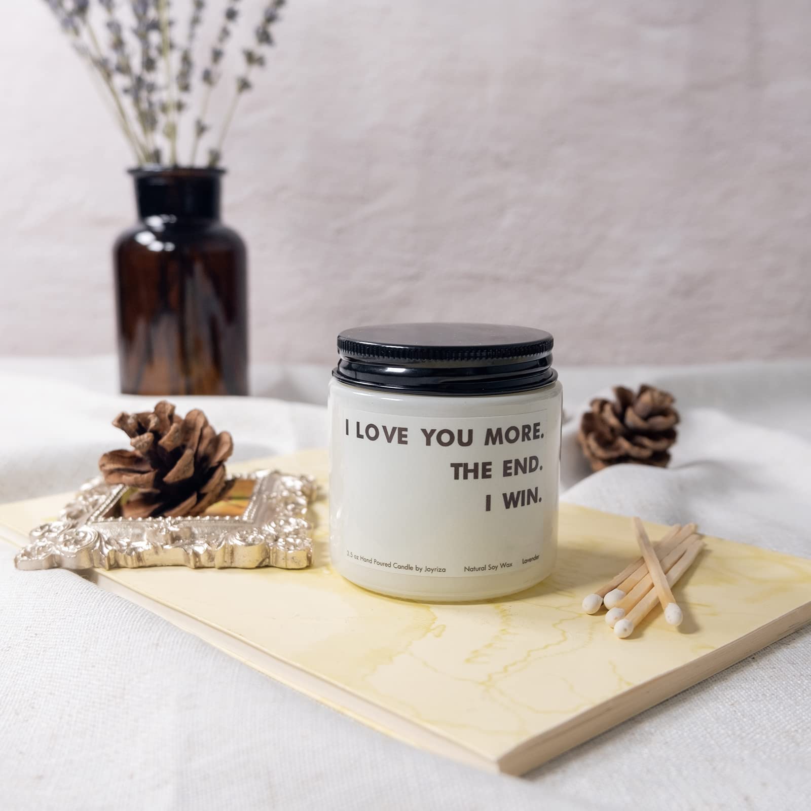 Single wick lavender candle for romantic gift