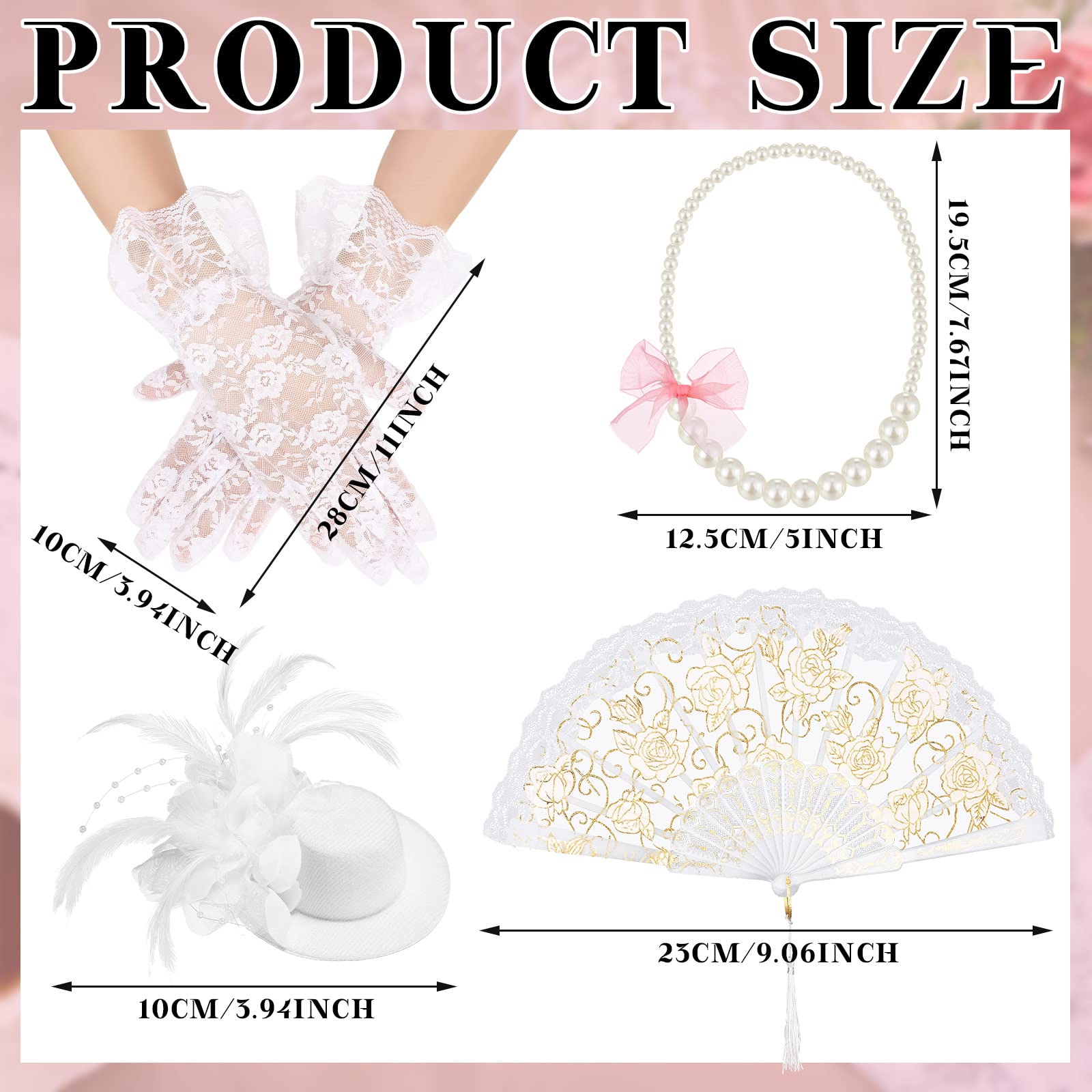 Sintege lace folding fan from 4 Pcs Girls Tea Party Set