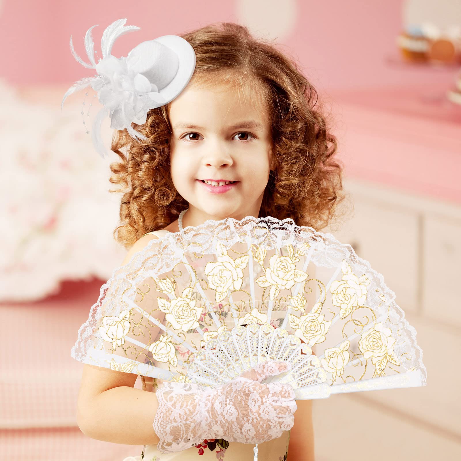 Sintege floral lace gloves from 4 Pcs Girls Tea Party Set