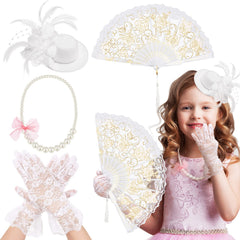 Sintege fascinator hat hair clip from 4 Pcs Girls Tea Party Set
