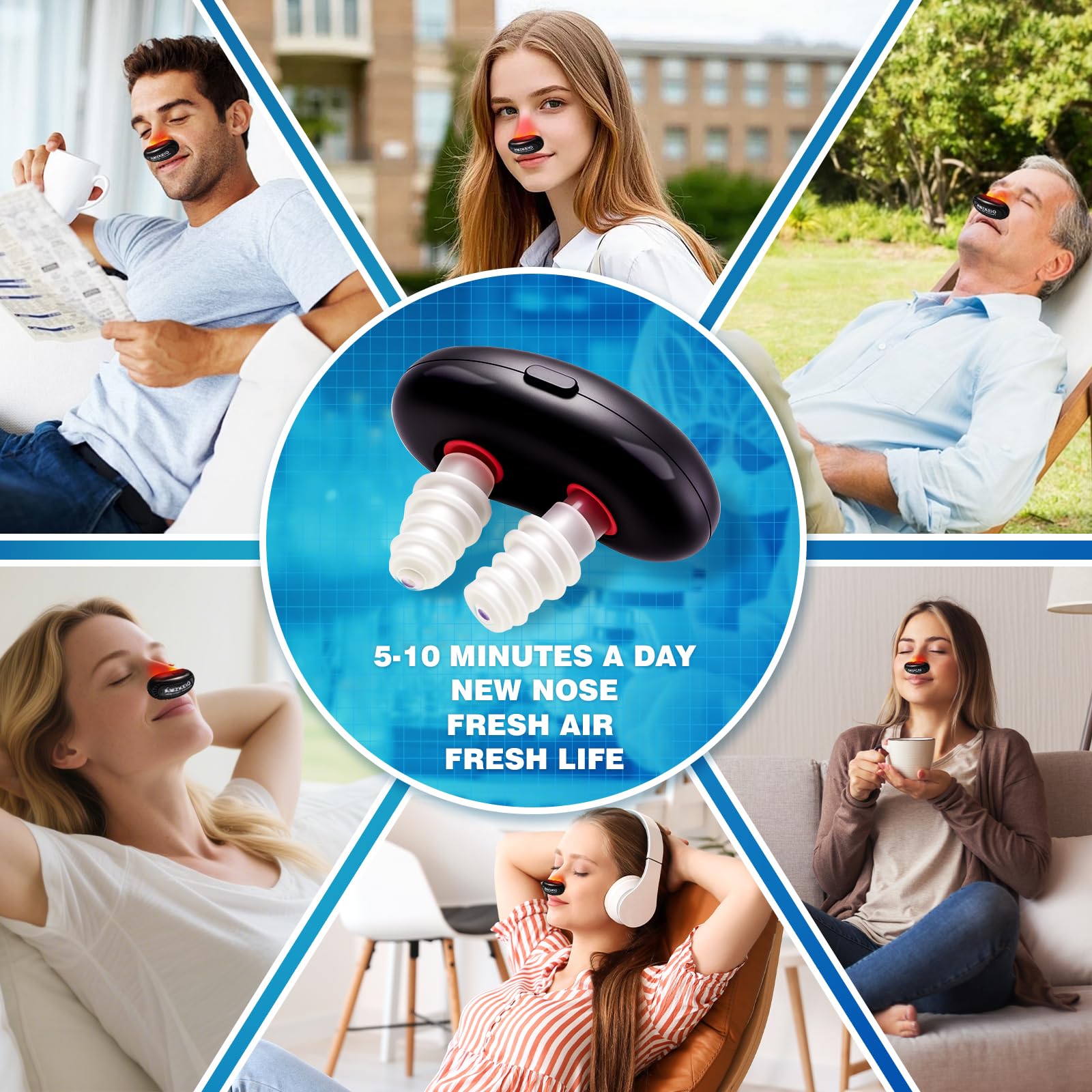 Sinus relief nasal device packaging and design