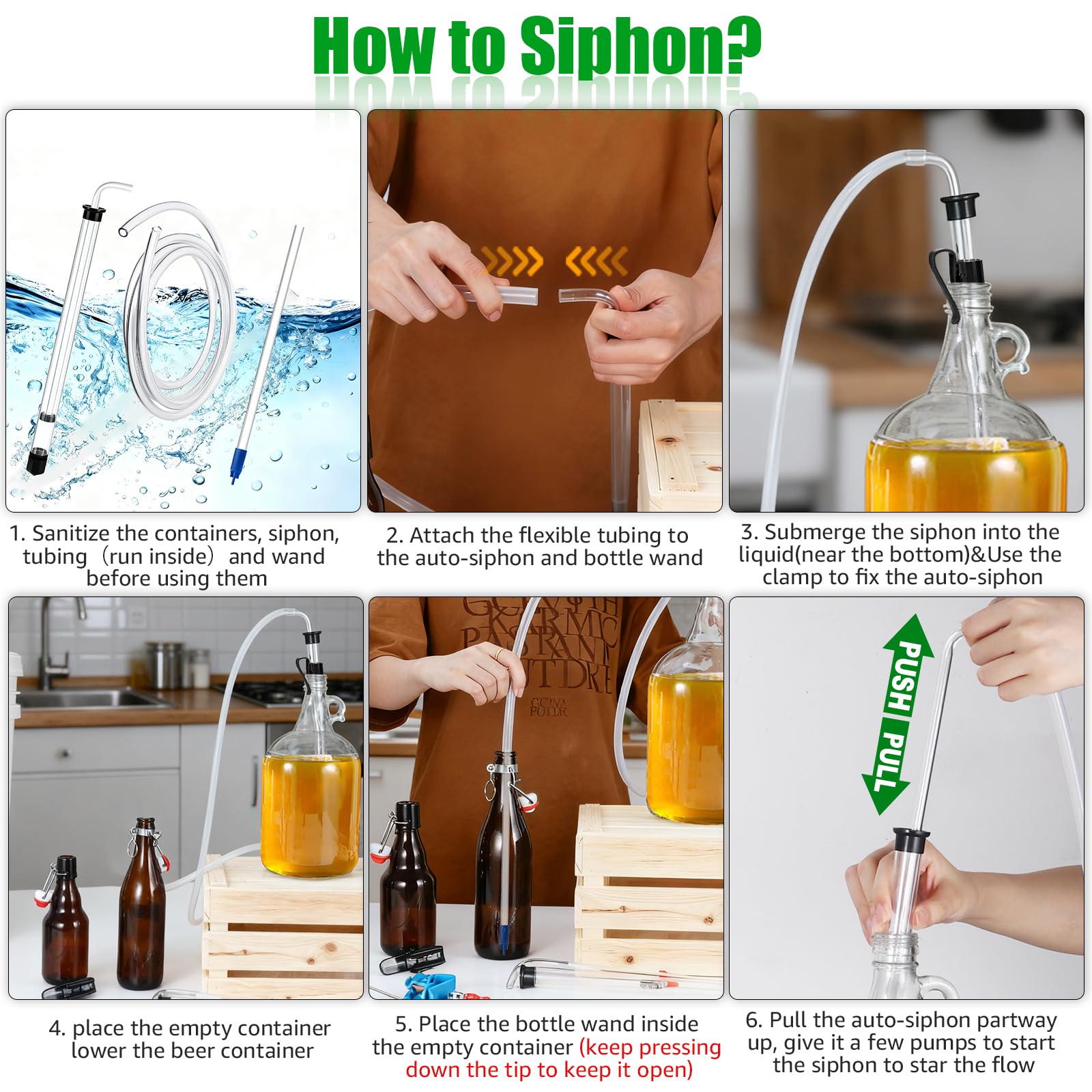 Food safe silicone hose for siphoning process