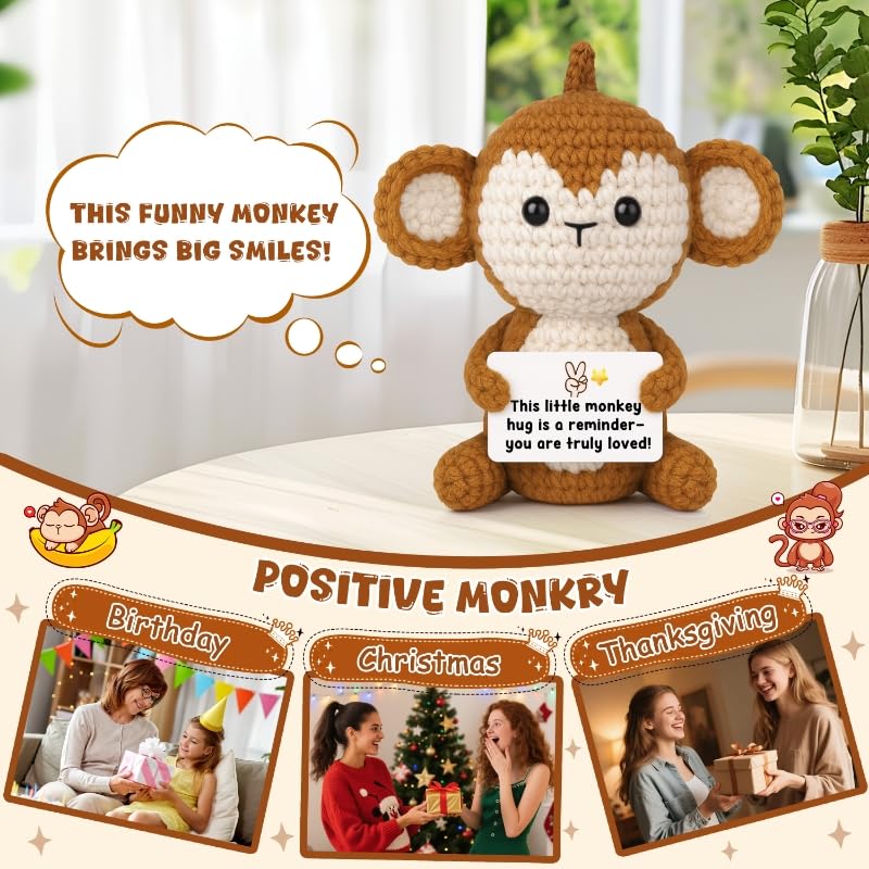 Desk and bedside friendly monkey plush image
