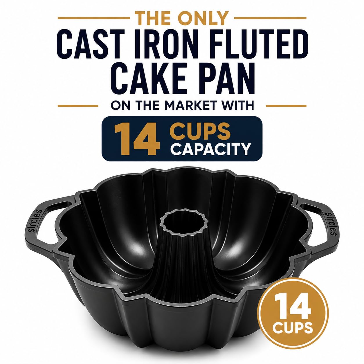 Heavy-duty cast iron bakeware for durability