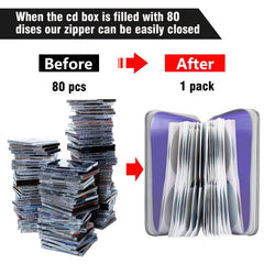 80 discs capacity case with slide lock slots