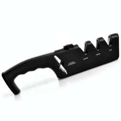 Six-angle knife sharpener product image showing adjustable slots