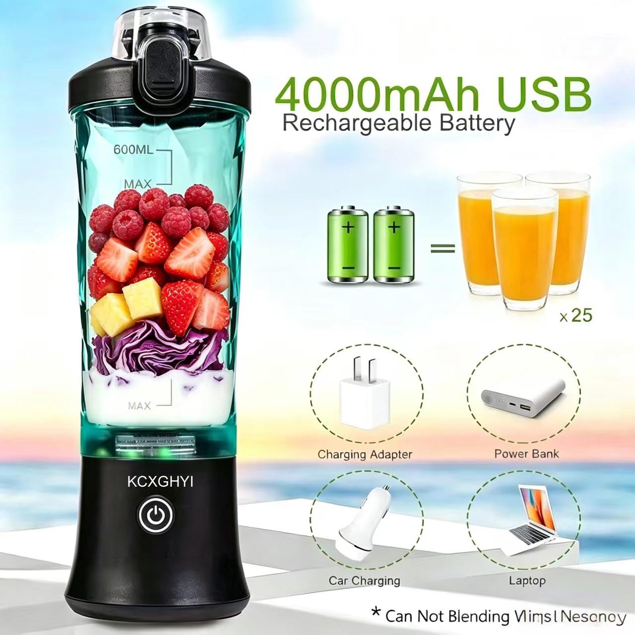 Six blade stainless steel blender for fast blending