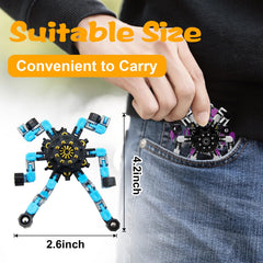 Six deformable chains surrounding the spinner for shape variety