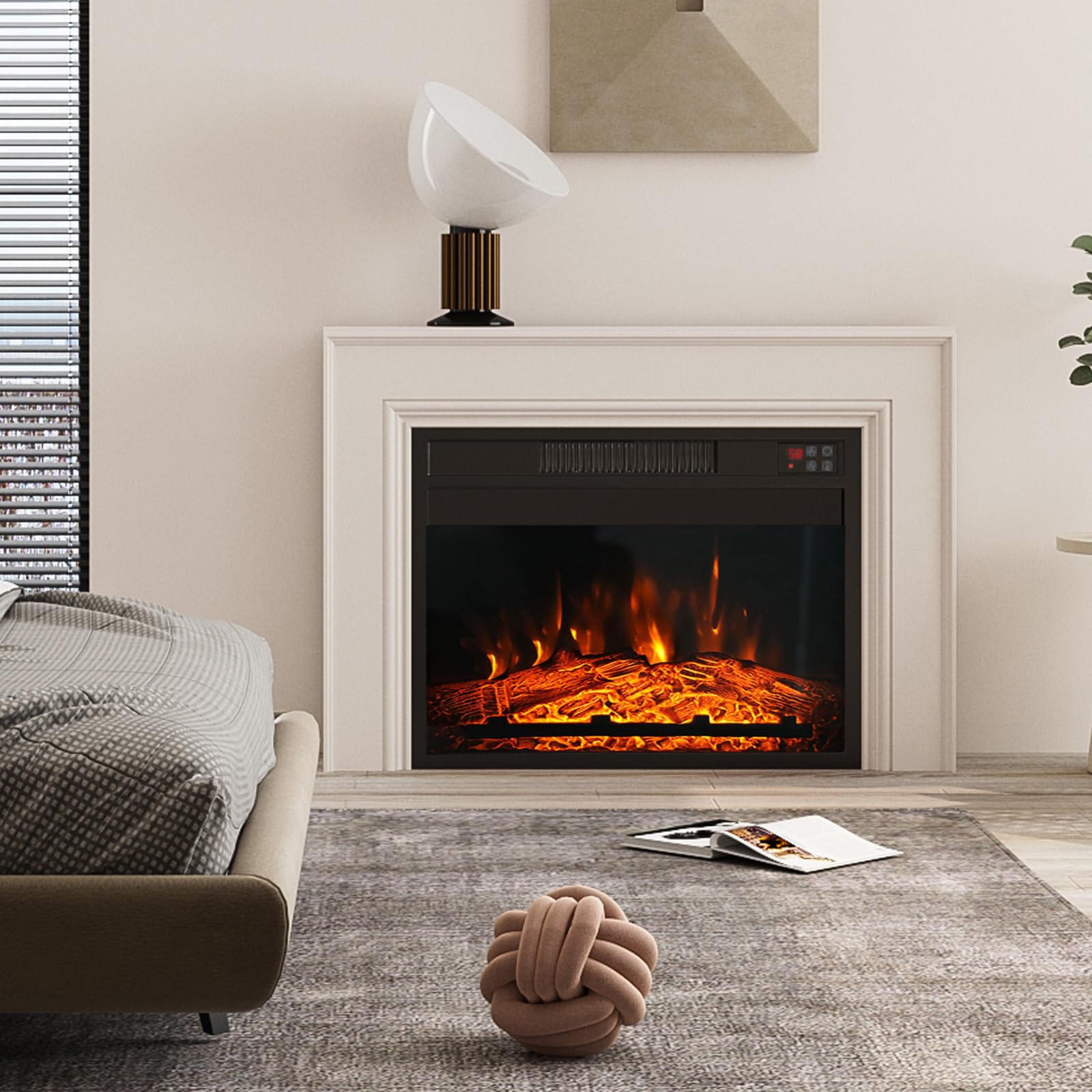 fits into television stands and shelves electric fireplace insert
