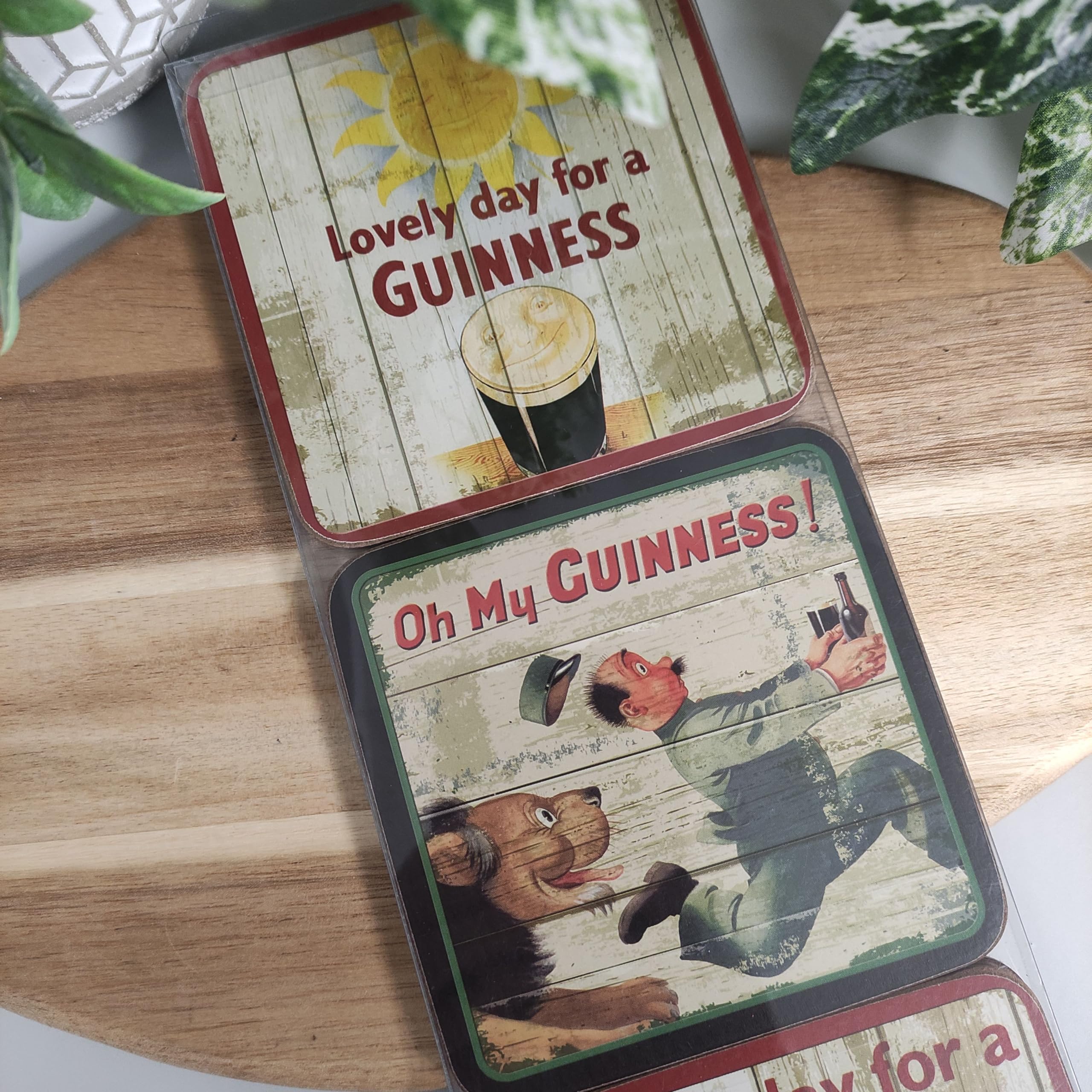 Storage box with Guinness cork backed coasters