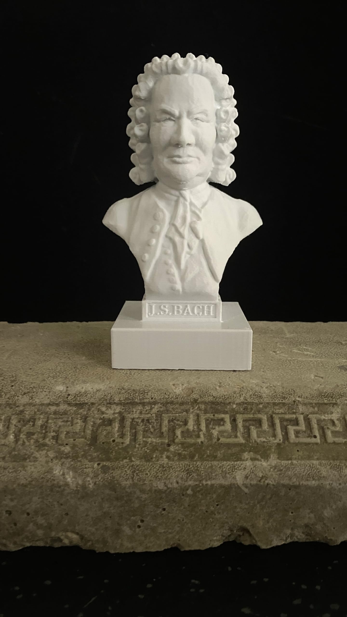 Six inch Bach bust PLA sculpture