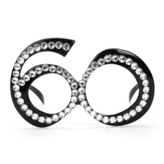 Six pack Ocean Line 60th birthday party glasses worn by adults