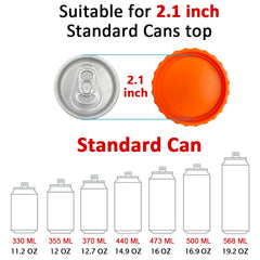 Six-pack silicone lids placed on a beverage can