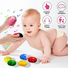 Montessori educational egg shaker toy for kids