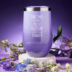 6-piece set includes wine tumbler stainless steel straw candle bath salt bath bomb soap
