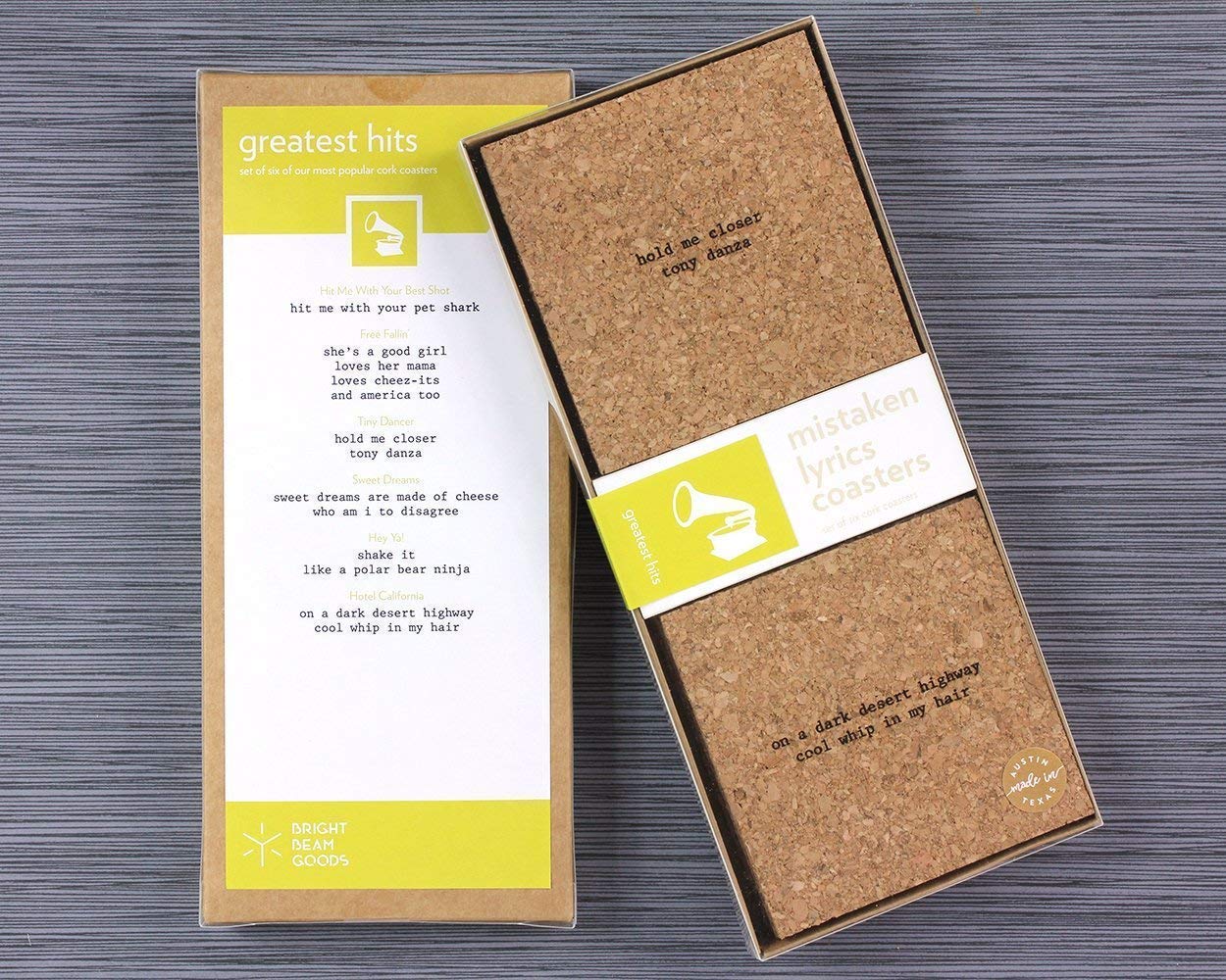 Laser engraved cork coasters natural Portuguese cork