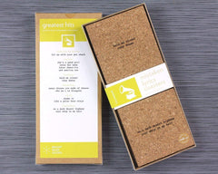 Laser engraved cork coasters natural Portuguese cork