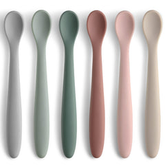 six piece silicone baby feeding spoons set for infants