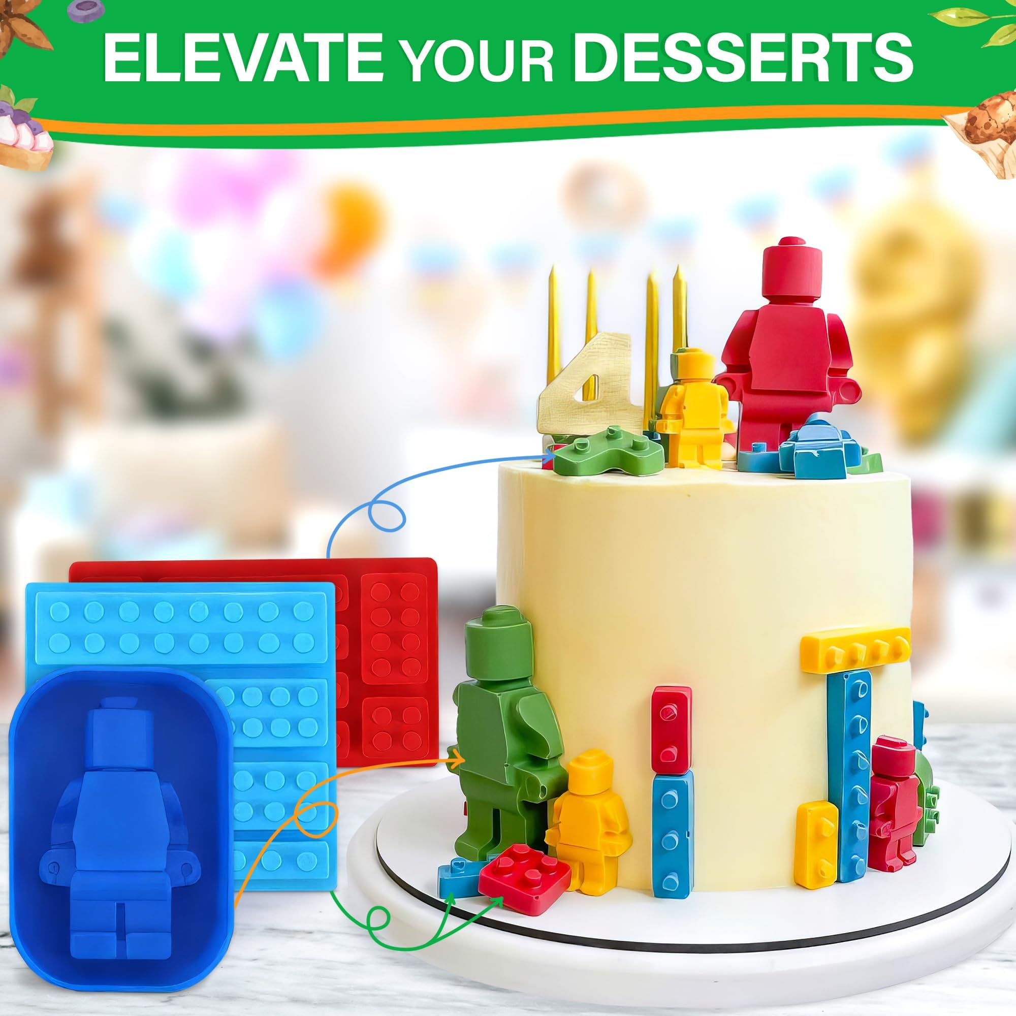 Thick pour silicone baking molds for chocolate
