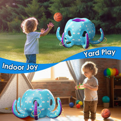 Six rings included for ring toss game