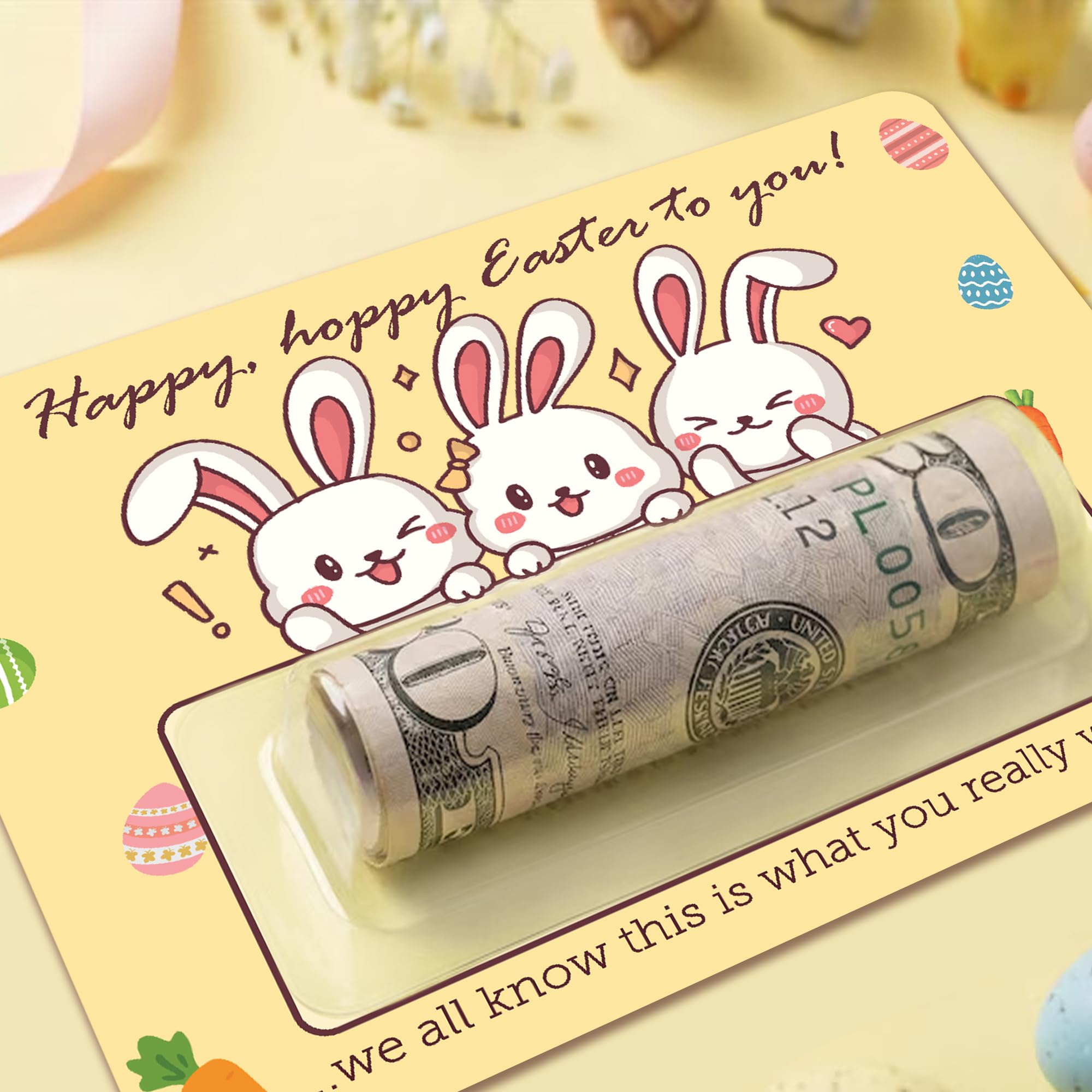 6Pcs Easter money holders cash gift cards set