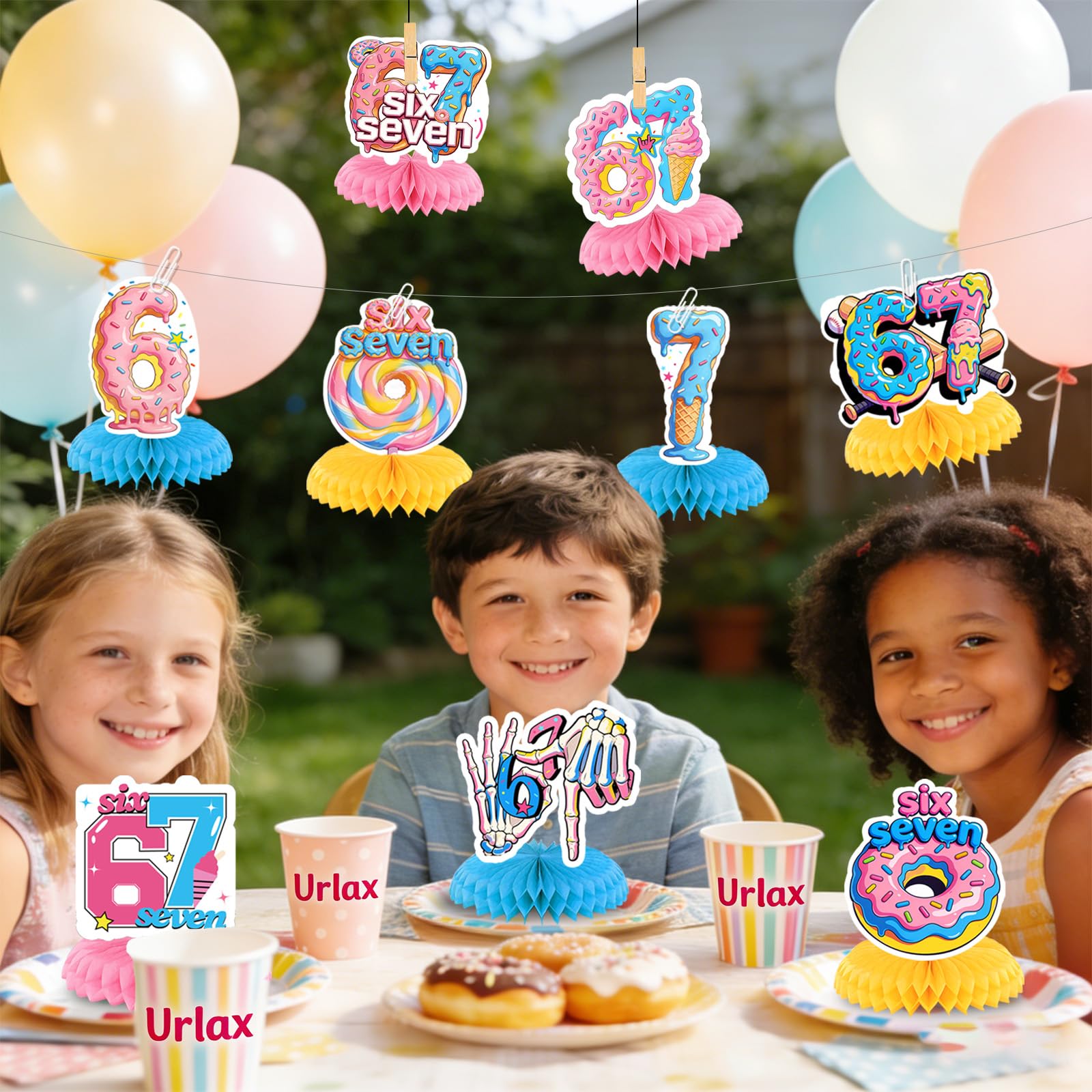 six seven meme birthday centerpiece