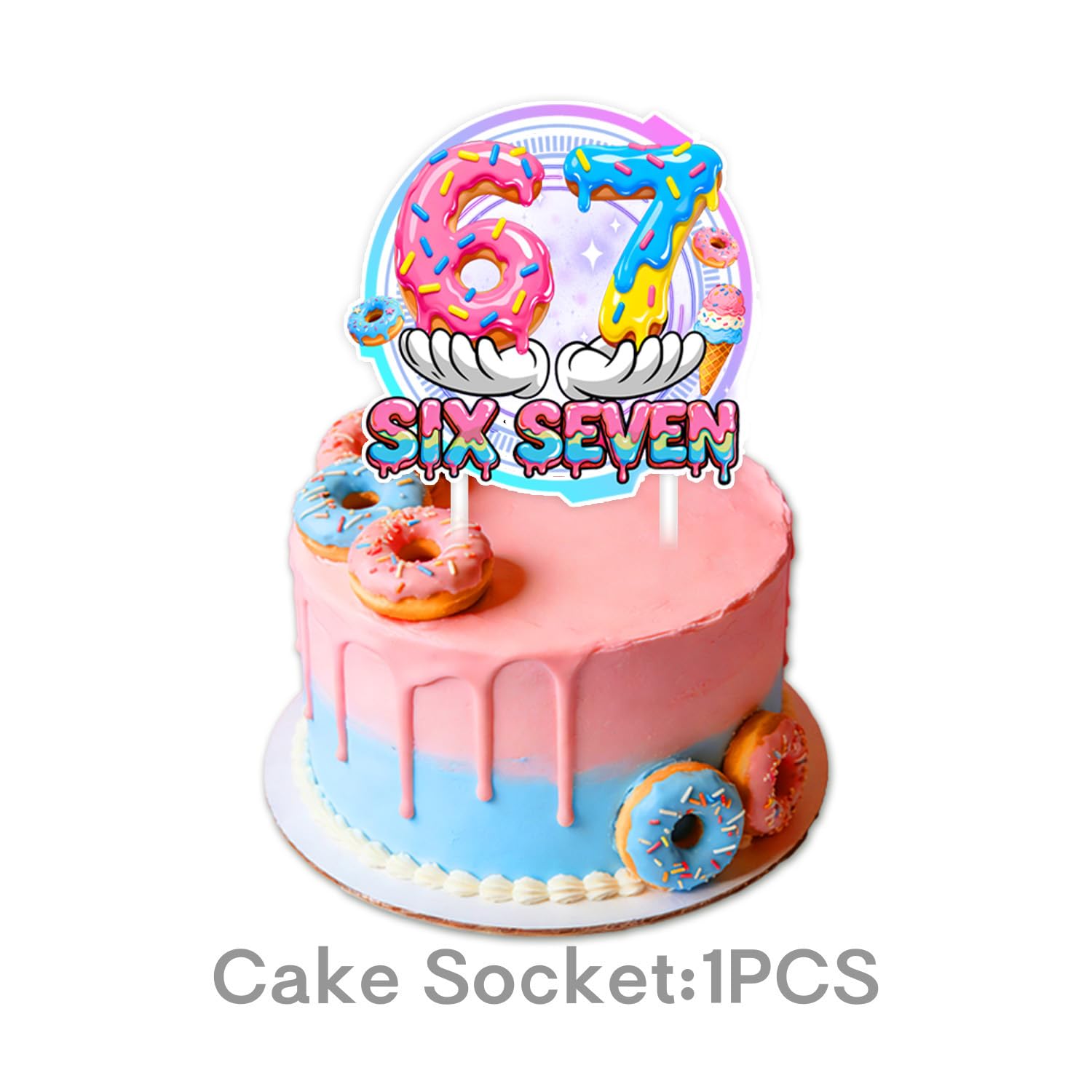 Donut and ice cream icon designs in Six Seven set