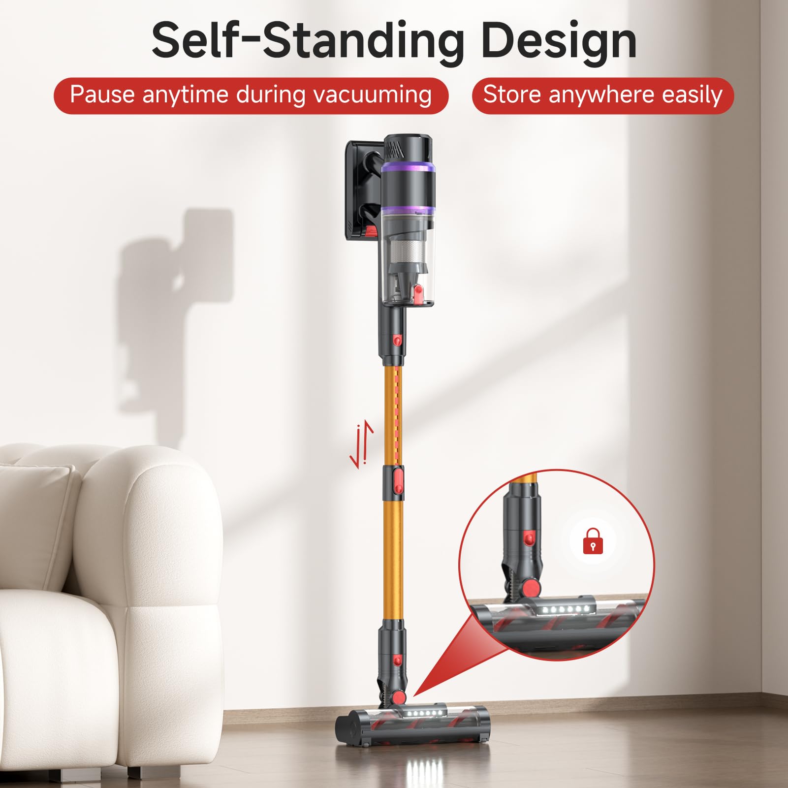 HEPA filter and 6-stage filtration in cordless vacuum