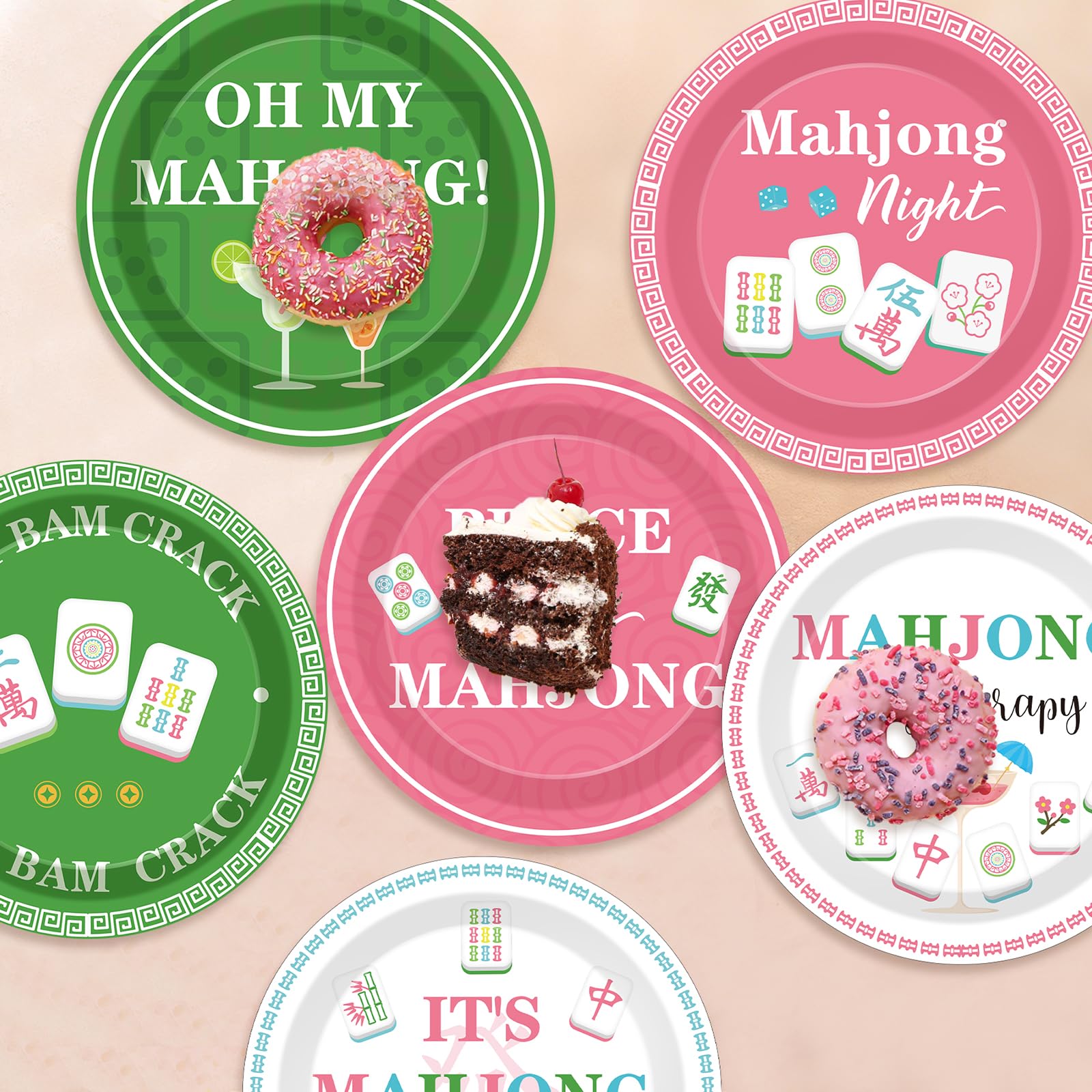 Six designs with eight plates per style