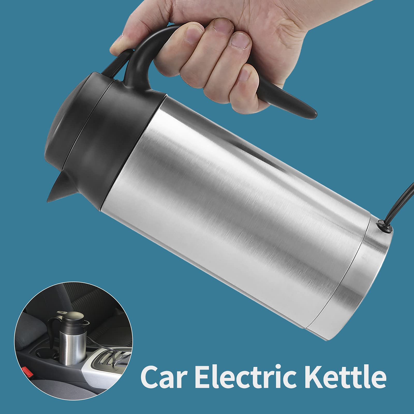 Kettle with anti-leak lid and rubber seal