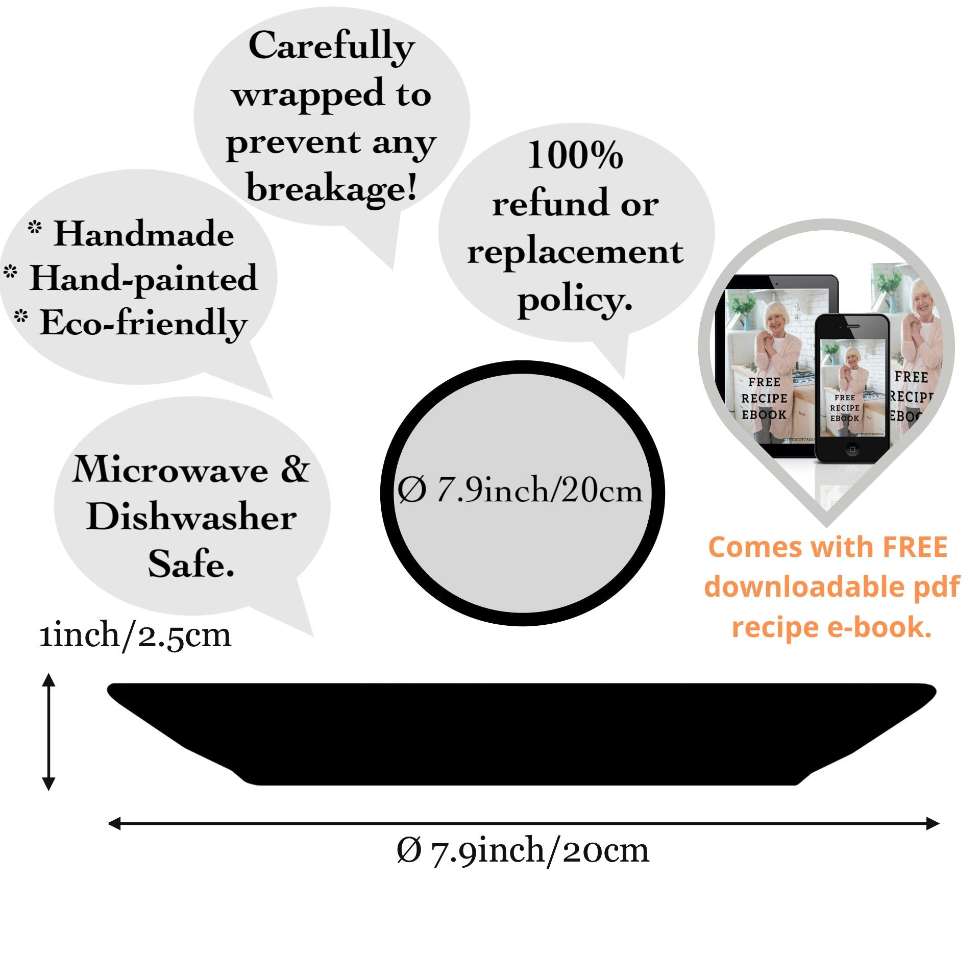 City to Cottage unique ceramic dinnerware plate for dining