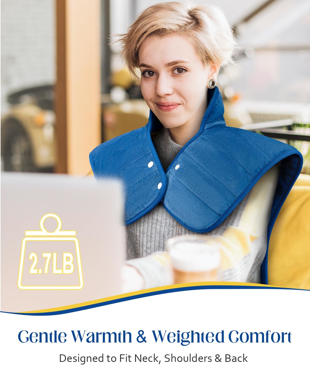 Large back and neck heating pad drape