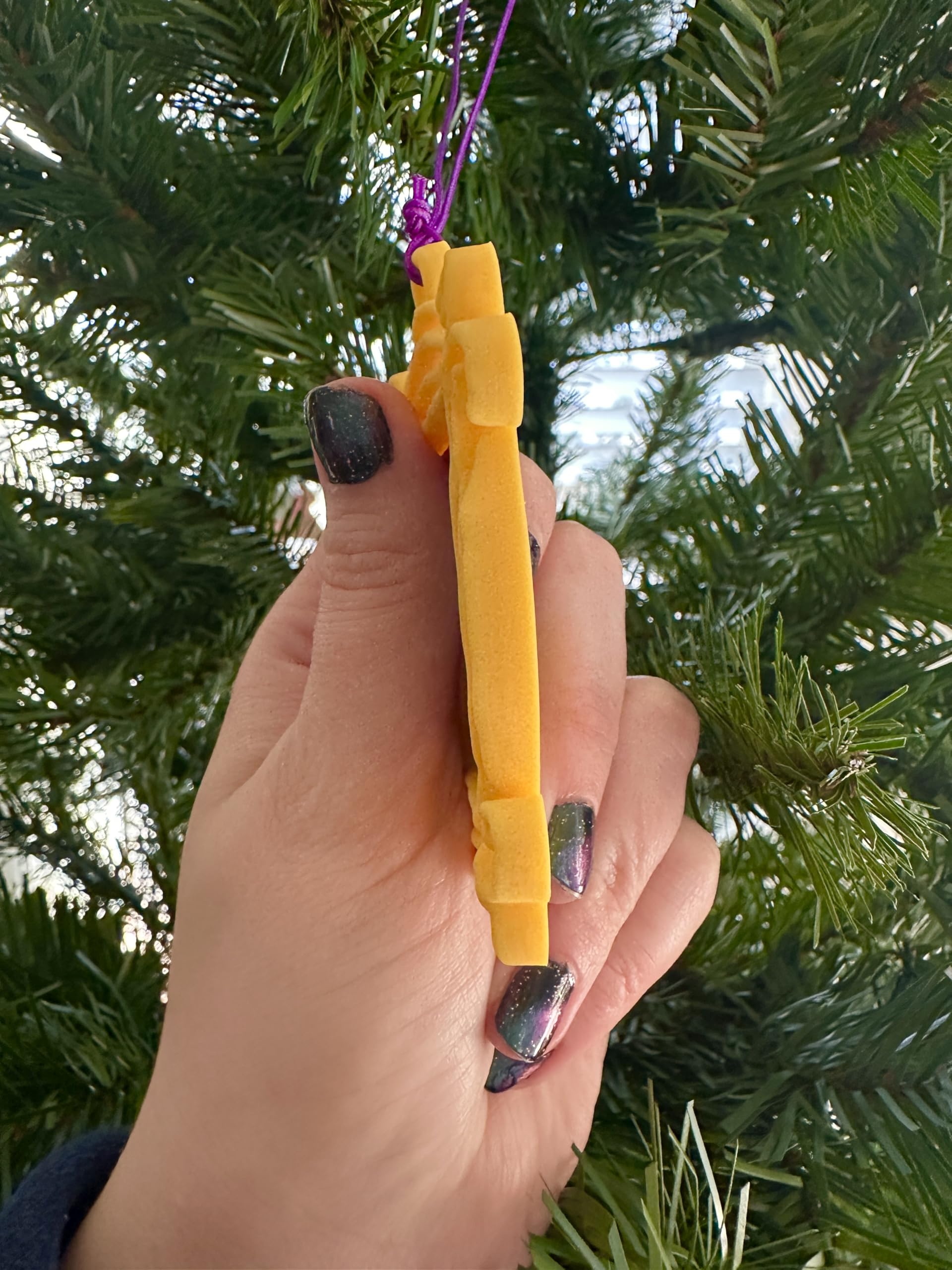 3 in by 2 in size ornament for tree