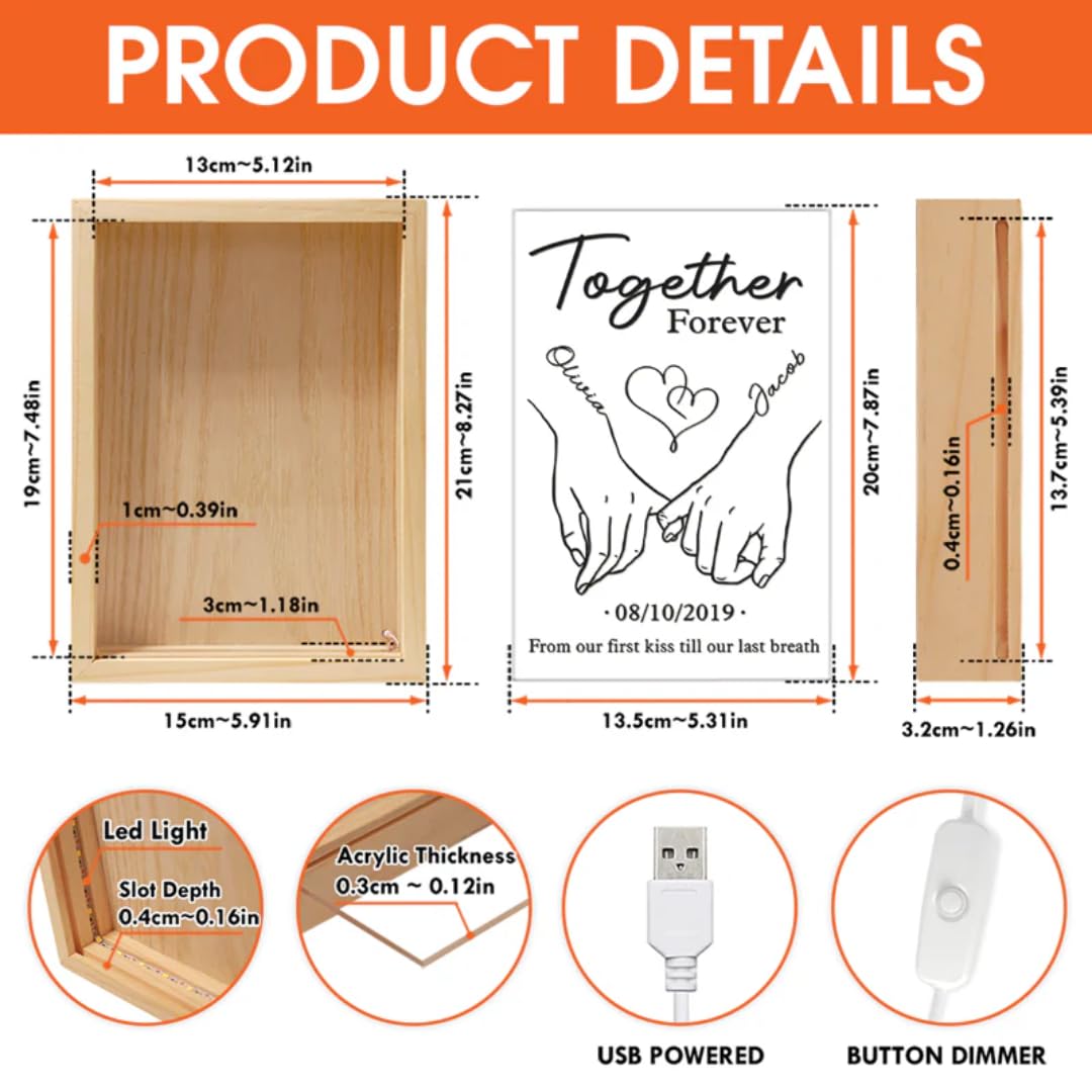 Size 5.91 x 8.27 inches frame light box