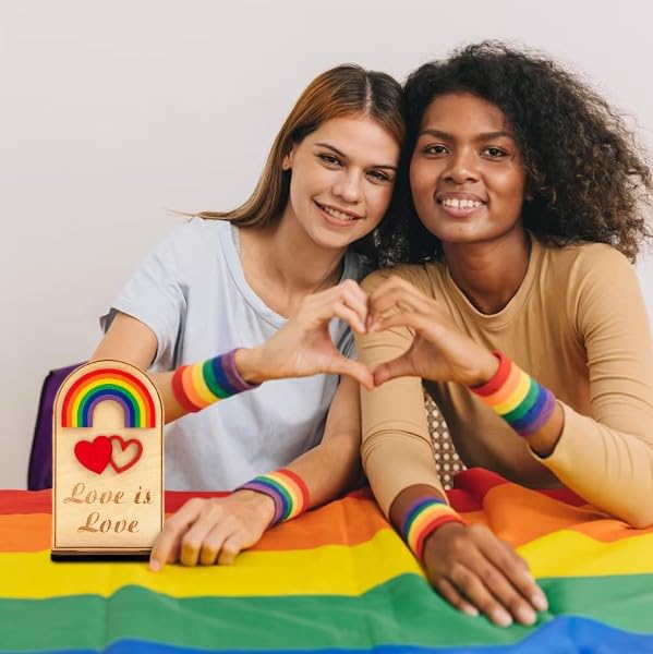 Compact Pride decorations for desk or shelf