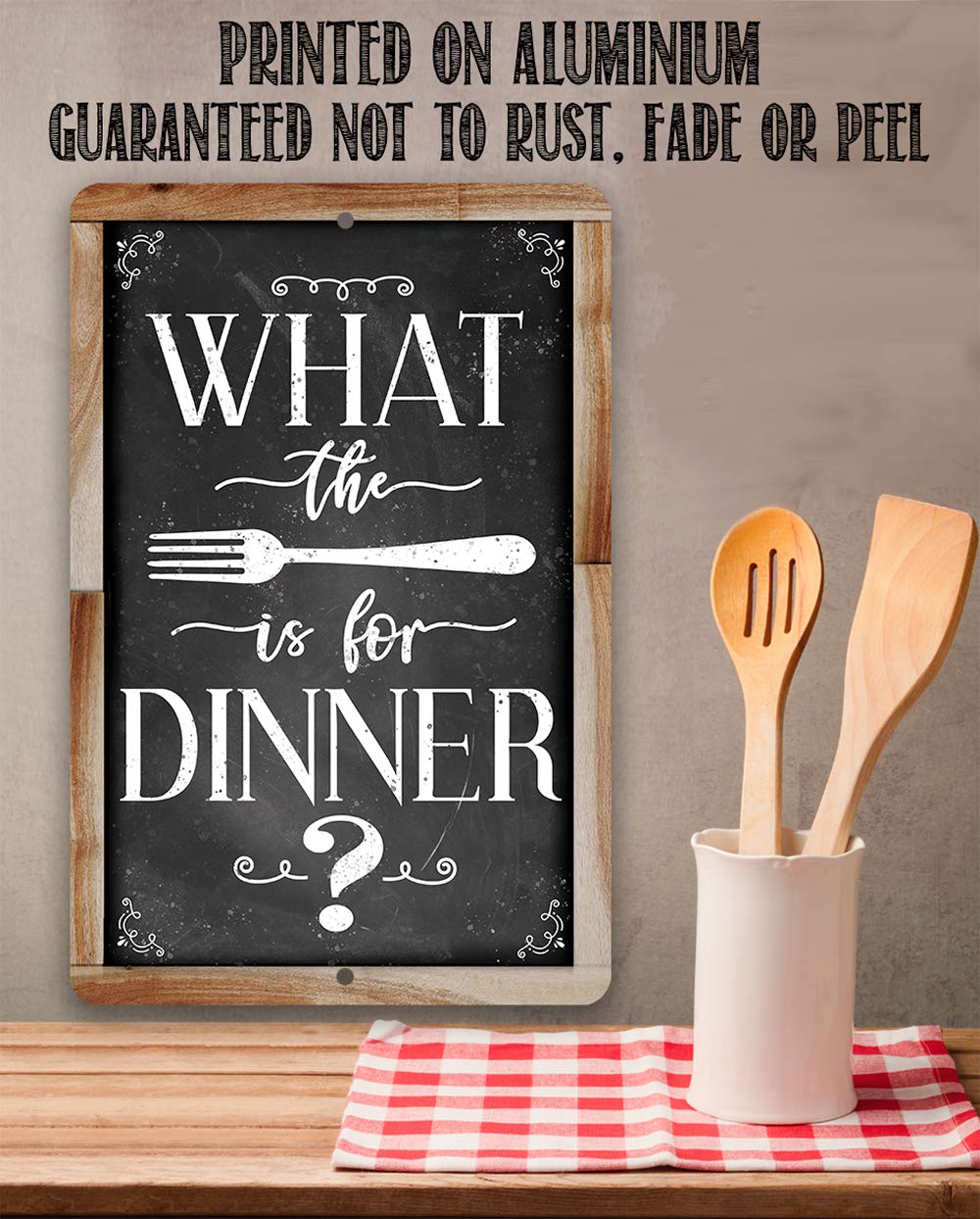 What The Fork kitchen decor wall sign decorative metal