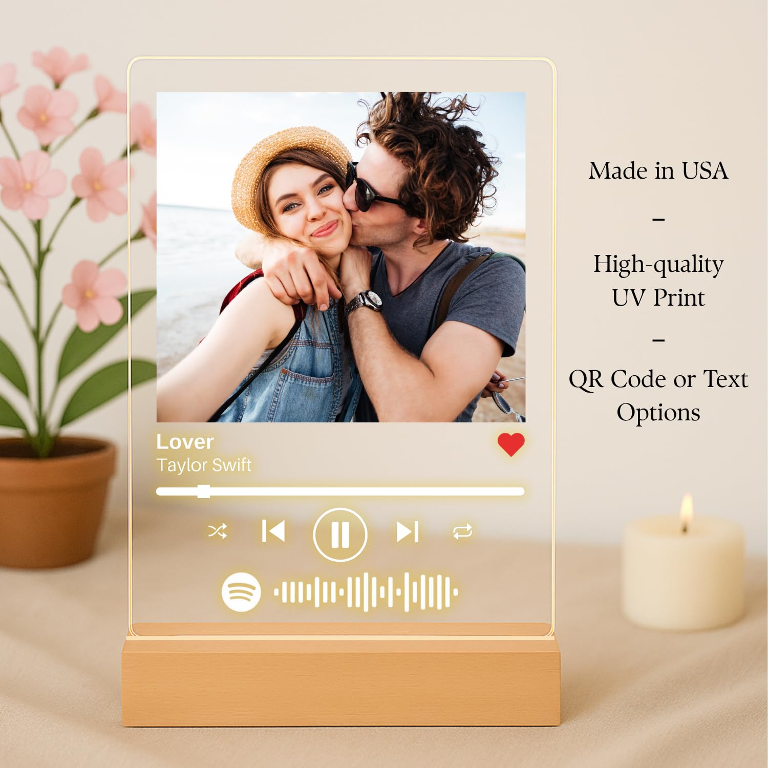 Gift ready packaging for Custom Song Plaque