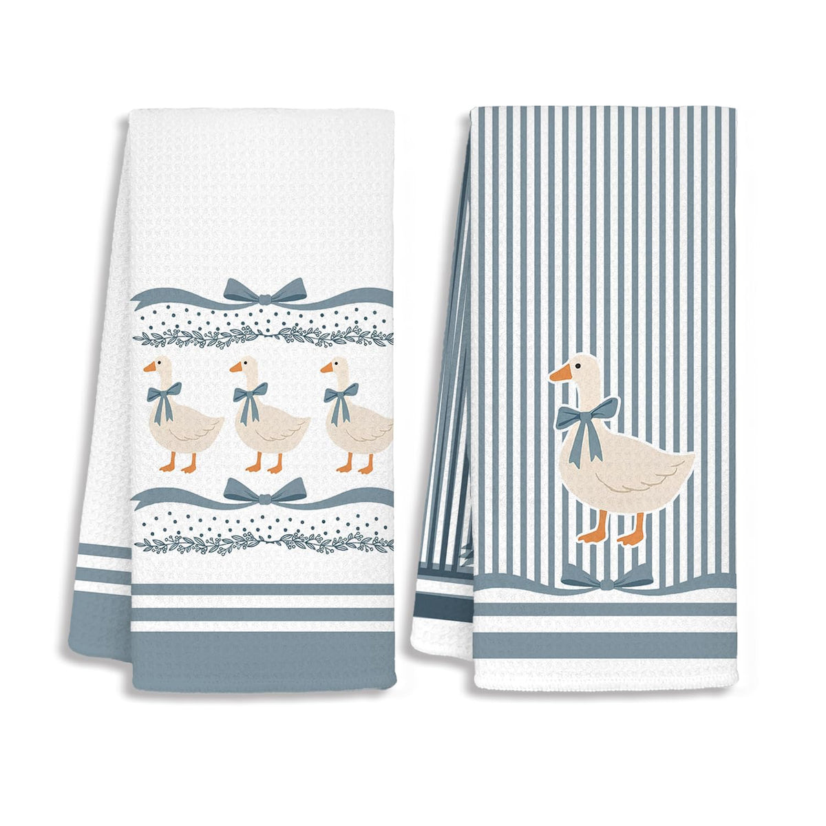 SJDFCSA Coquette Blue Bow Goose Kids Hand Towels 16x24 front view