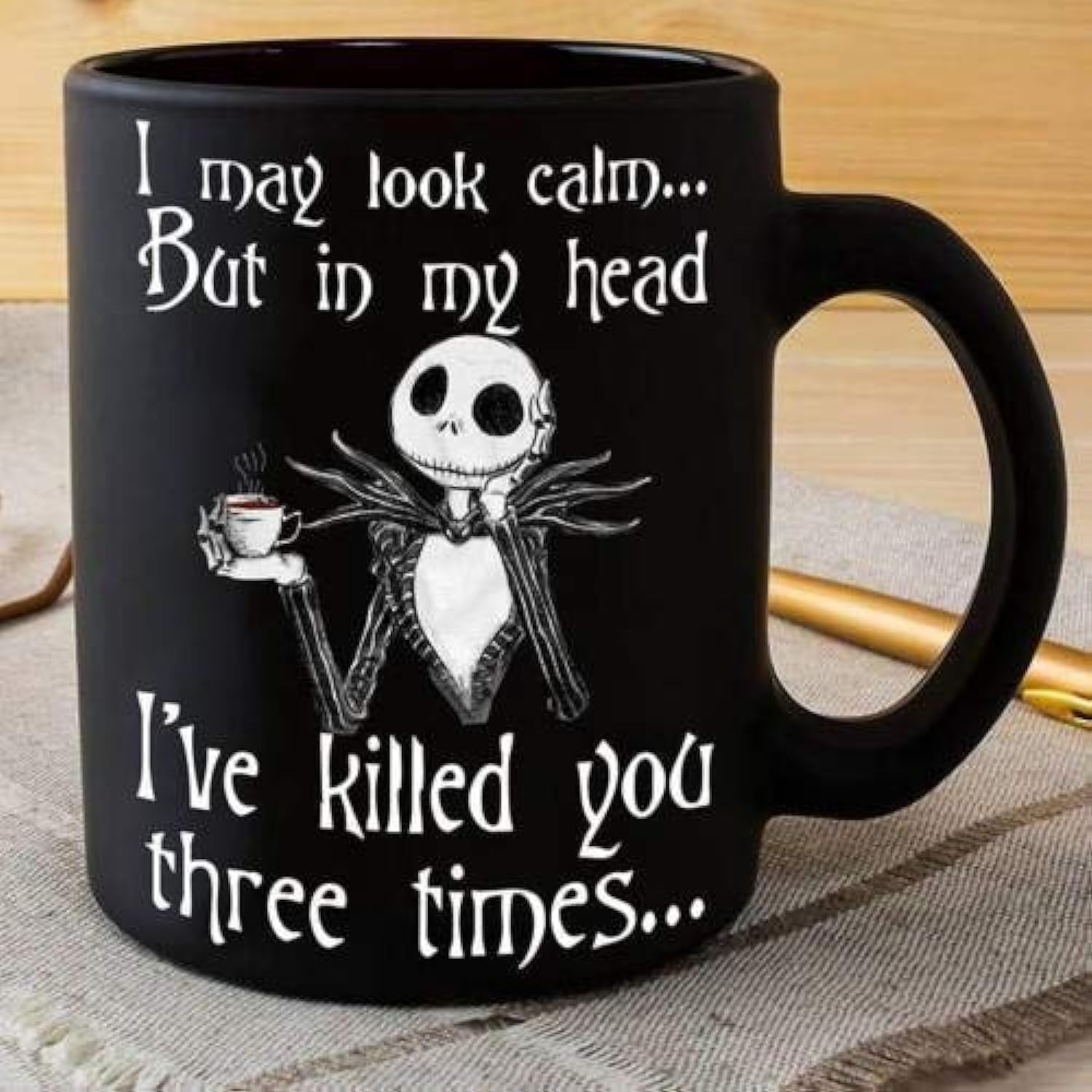 Skeleton I May Look Calm But In My Head Coffee Mug 11 oz
